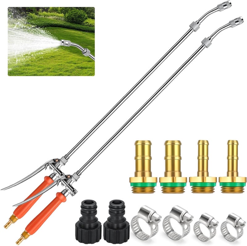 Ryscam 29 inch Sprayer Wand Replacements, Sprayer Wand Parts with Ergonomic Long Handle, 3/8" & 1/4" Brass Barb Universal for Spray Wands for Garden Hose,2PCS - Image 1